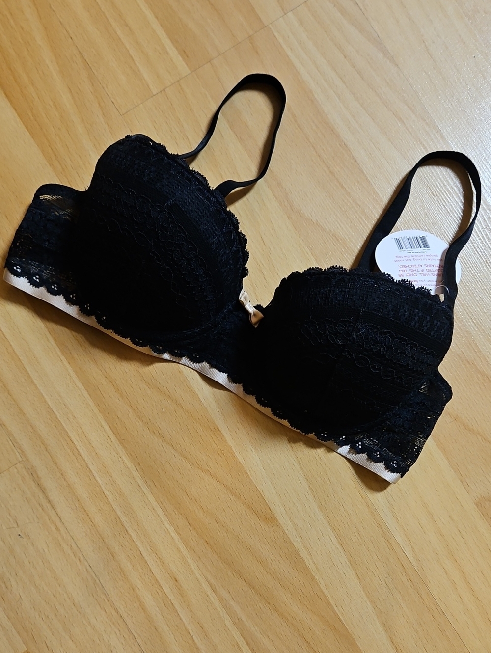 4/$10 Black Lace Push-Up Bra - Women's Intimates